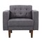 Armen Living Element Mid-Century Modern Chair in Dark Gray Linen and Walnut Legs LCEL1DG - alternate 4